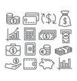 money line icons vector image