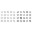 analysis line icons charts reports and graphs vector image vector image