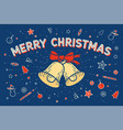greeting card merry christmas vector image