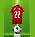 happy new year 2022 banner with soccer jersey vector image vector image