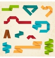 retro paper banners and ribbons vector image