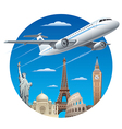 air travel concept vector image
