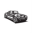 classic car sport silhouette vector image vector image
