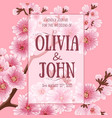 wedding invitation card vector image