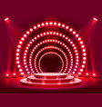 stage podium scene with for award ceremony vector image vector image