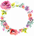 watercolor floral frame vector image