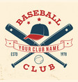 baseball club badge concept vector image