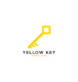 yellow key graphic design template vector image vector image