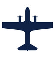 airplane transport top view silhouette vector image