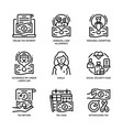 individual income tax icon set vector image