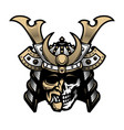 samurai skull traditional armor japanese vector image vector image