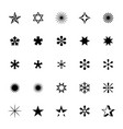 set of black stars vector image