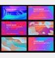 set of bright colorful backgrounds with shapes vector image