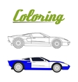 sport car - coloring book vector image vector image