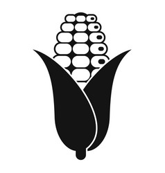 Corn seed icon flat style Royalty Free Vector Image