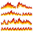 Fire flames isolated Royalty Free Vector Image