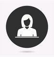 business woman - icon vector image