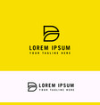 d letter logo minimal line design business icon vector image