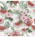 seamless summer pattern with watermelon vector image vector image