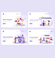 set of landing page templates data analysis vector image