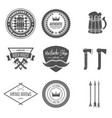 set of vintage logotypes elements labels vector image