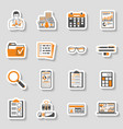 auditing tax accounting sticker icons set vector image vector image