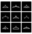 black hanger icon set vector image