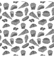 fast food decorative seamless pattern vector image vector image