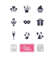 party celebration birthday icons cocktail vector image