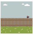 wooden fence vector image vector image