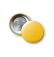 3d realistic yellow metal plastic blank vector image