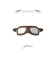 aircraft glasses in a flat style vector image