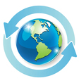arrows around globe vector image