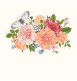 floral background card with a bouquet vector image