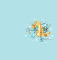merry christmas and happy new year greeting card vector image vector image