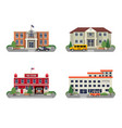 municipal buildings set vector image vector image