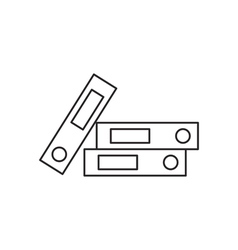Outline document folder icon Royalty Free Vector Image