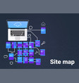 site map suitable for info graphics websites vector image