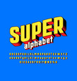 3d bold font vector image