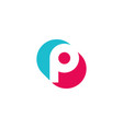 letter p logo icon design template elements vector image