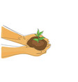 single continuous line drawing hand holding vector image