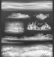 fog realistic icon set vector image