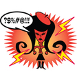 angry girl vector image