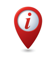 map pointer with information icon vector image