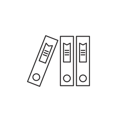 Outline document folder icon Royalty Free Vector Image