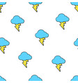 seamless pattern with yellow electric lightning vector image vector image