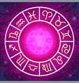 zodiac wheel vector image