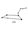 constellation of zodiac sign leo on white vector image vector image