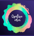modern colorful circle poster ink round stroke o vector image vector image