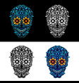 ornamental skull vector image vector image